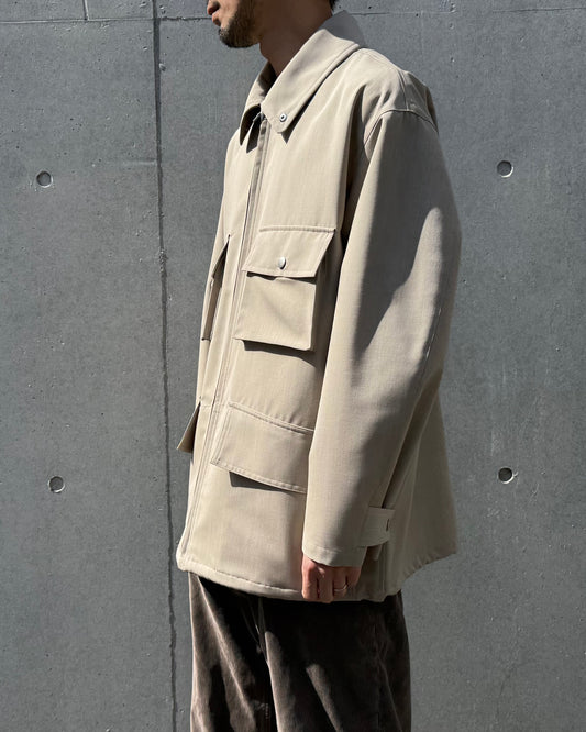 AURALEE / WOOL MAX CANVAS BLOUSON / BEIGE / A26SB02WC