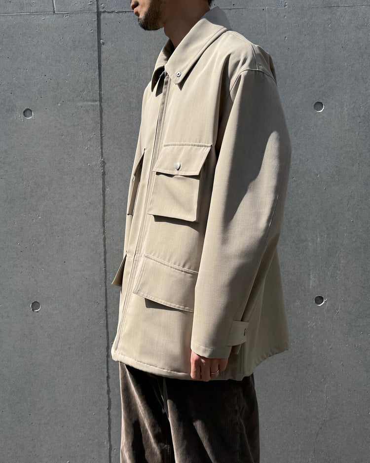 AURALEE / WOOL MAX CANVAS BLOUSON / BEIGE / A26SB02WC