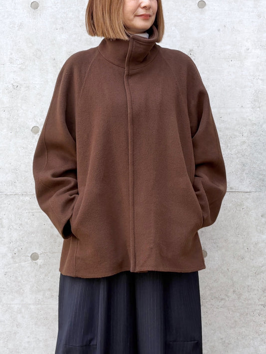 08sircus / Wool double face short coat / brown / S26AW-OT15