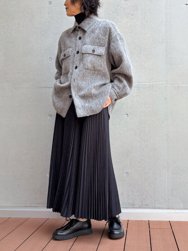 HYKE / SHAGGY CPO JACKET / GRAY / 17590