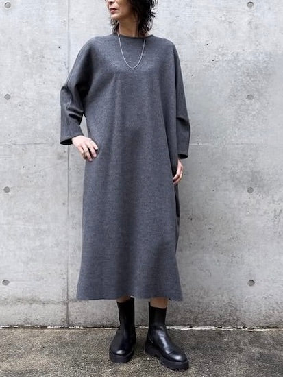 GALERIE VIE / ミルドスムース クルーネックワンピース / C.GRAY / 23065406302