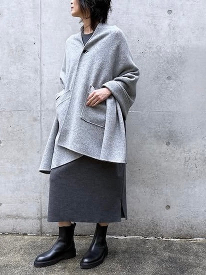 GALERIE VIE / ウールジャージーリバー ウェアラブルストール / L.GRAY / 23075407114