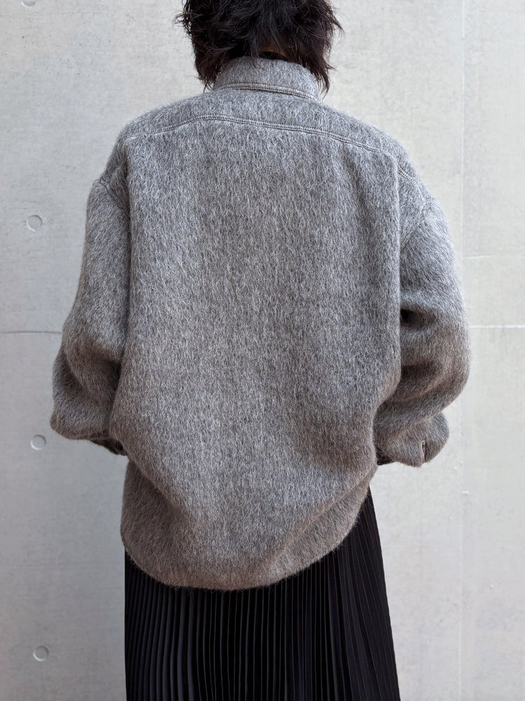 HYKE / SHAGGY CPO JACKET / GRAY / 17590