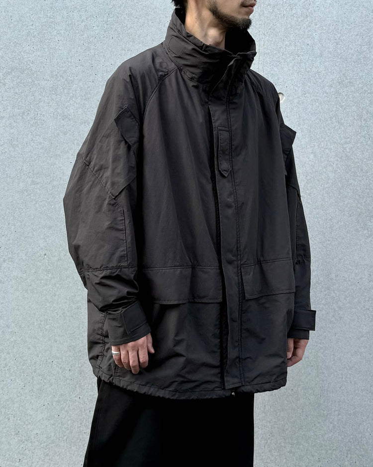 PORTER CLASSIC / WEATHER MILITARY JACKET / LINER NYLON ZU CONNECTION / BLACK / PC-026-2988