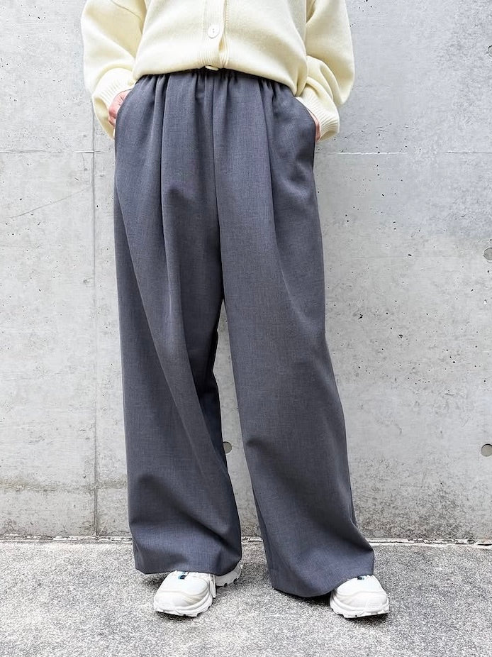 ENFÖLD / RELAX WIDE PANTS / C.GRAY / 300IA231-2681
