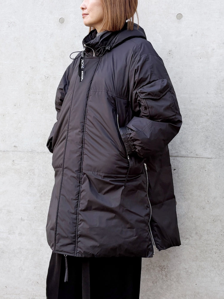 08sircus / 08sircus × TAION Down monster parka / black / S26AW-OT01