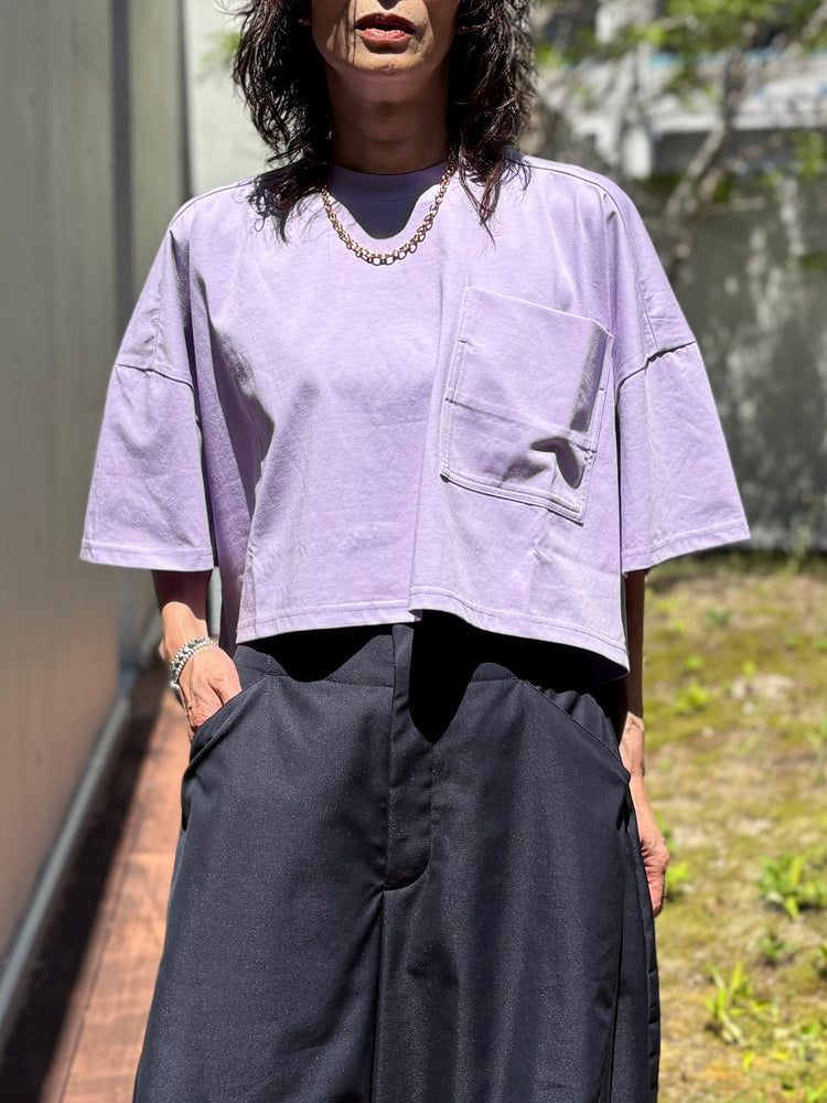 någonstans / loose pocket t-shirt / Lilac / 470JA880-0541