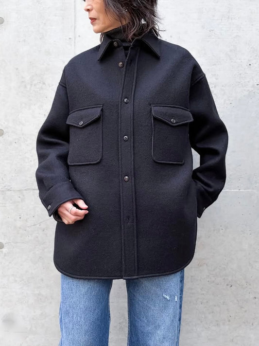 MADISONBLUE / CPO JK WOOL / NAVY / MB254-1011