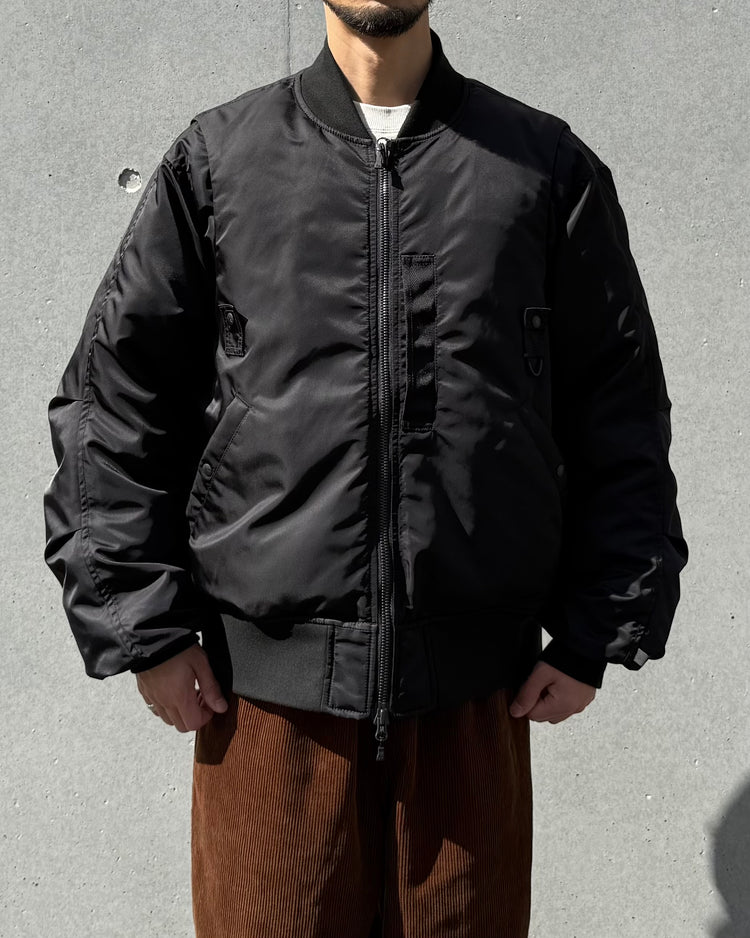 DAIWA PIER39 / TECH 2WAY MA-1 DOWN JACKET / BLACK / BW40025W