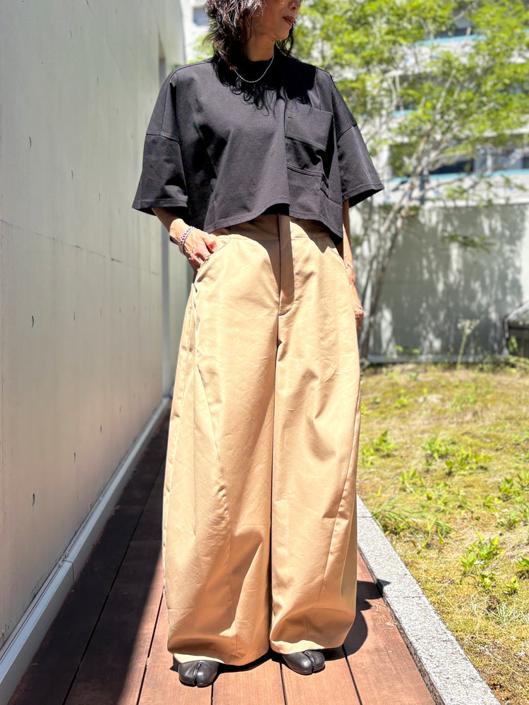 någonstans / oval wide pants / Sand / 470JA831-0081
