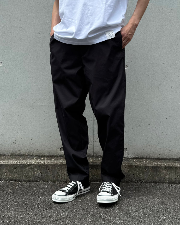 New Manual / CHINO TAPERED TROUSERS / BLACK / 2026SSJK-PT3-YT
