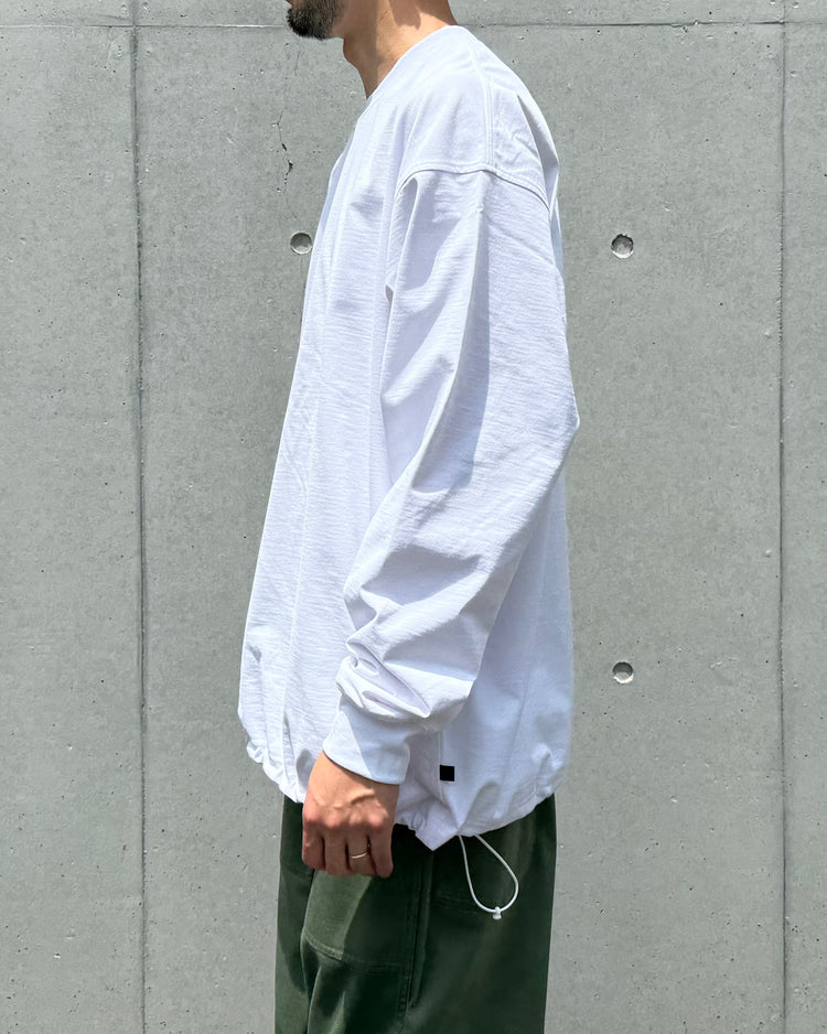 DAIWA PIER39 / TECH DRAWSTRING TEE L/S / WHITE / BE-31026W