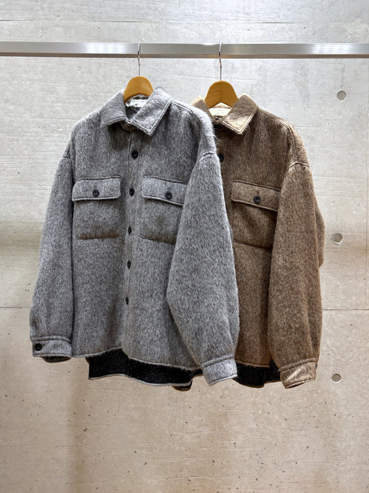 HYKE / SHAGGY CPO JACKET / BROWN / 17590