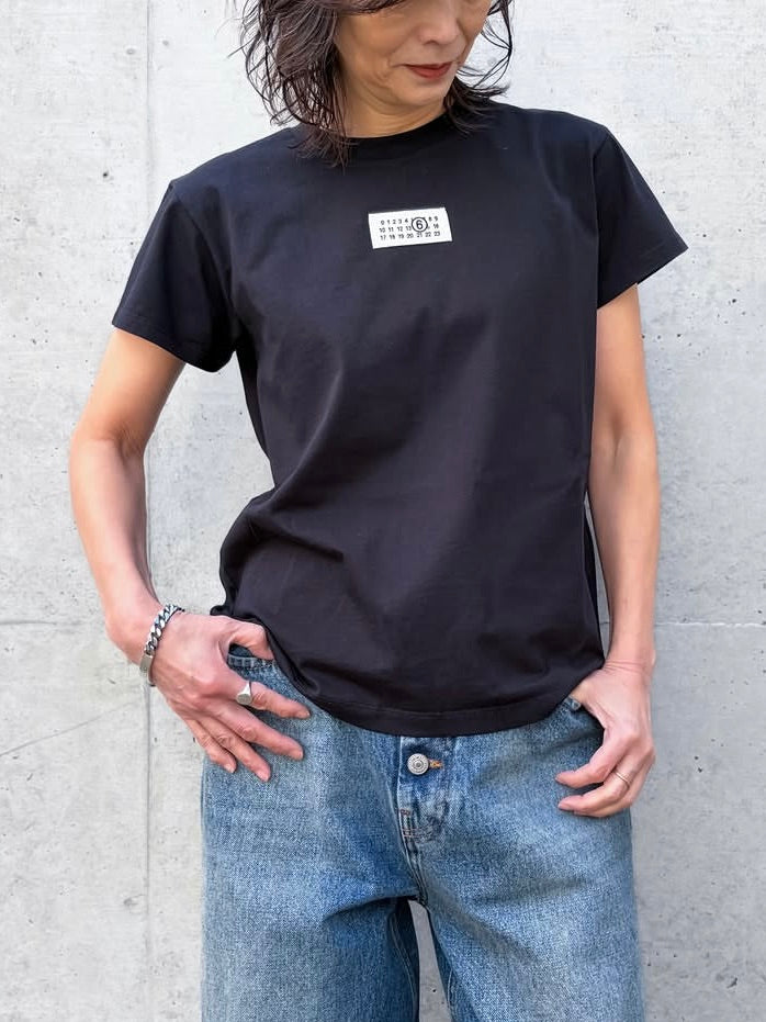 MM⑥  Maison Margiela / Numericコットン Tシャツ / BLACK / S52GC0327M20170