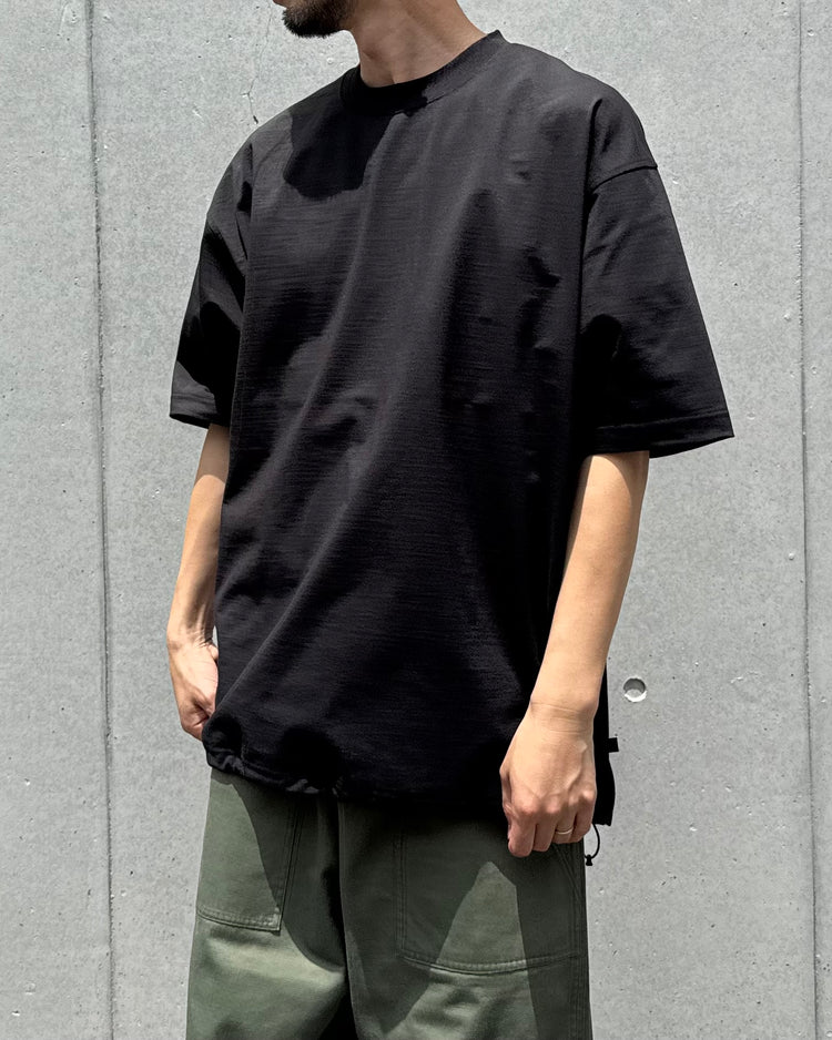 DAIWA PIER39 / TECH DRAWSTRING TEE S/S / BLACK / BE-32026W