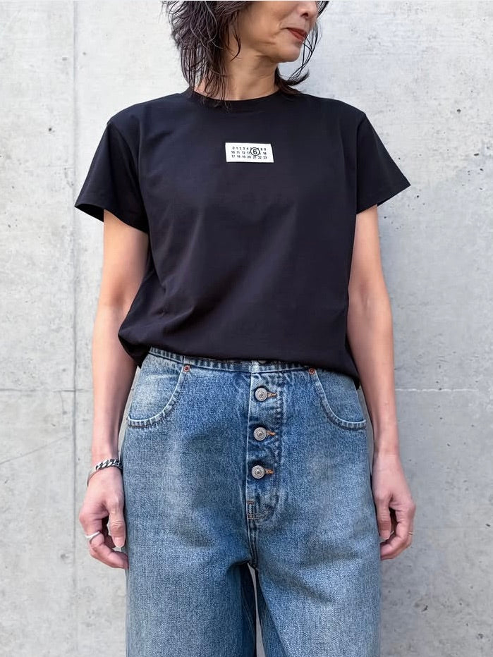 MM⑥  Maison Margiela / Numericコットン Tシャツ / BLACK / S52GC0327M20170