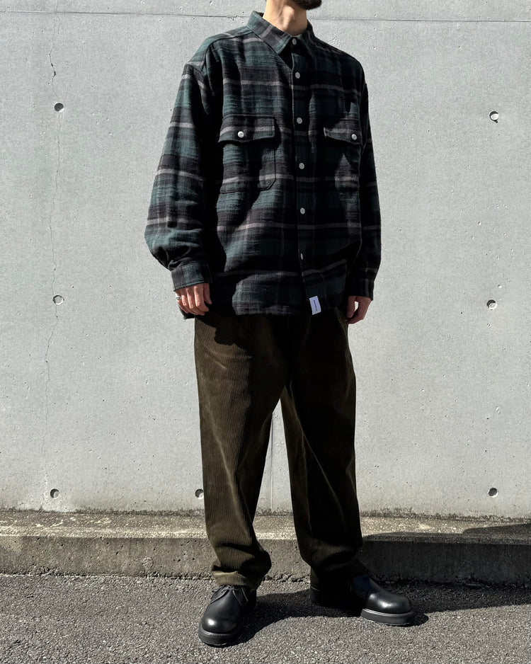 DESCENDANT / VANNING PLAID LS SHIRT / GREEN / 252TQDS-SHM04