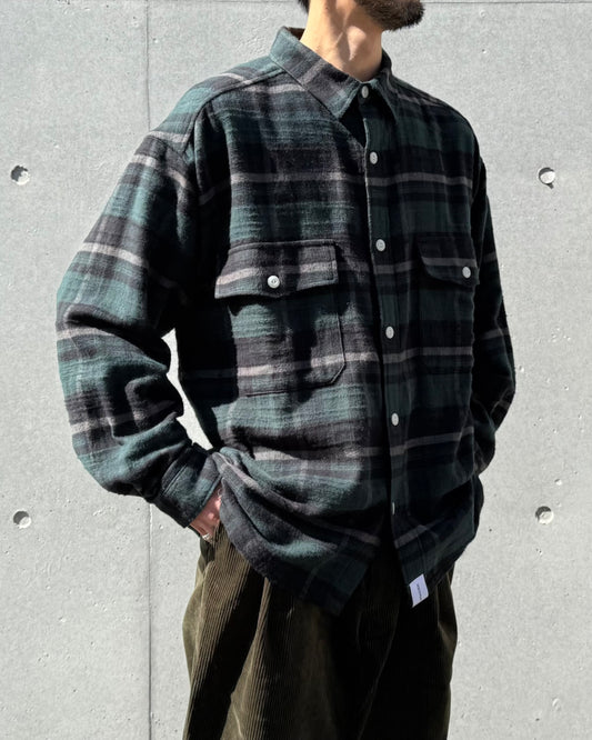 DESCENDANT / VANNING PLAID LS SHIRT / GREEN / 252TQDS-SHM04
