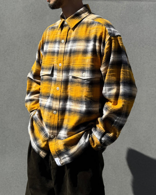 DESCENDANT / VANNING PLAID LS SHIRT / YELLOW / 252TQDS-SHM04