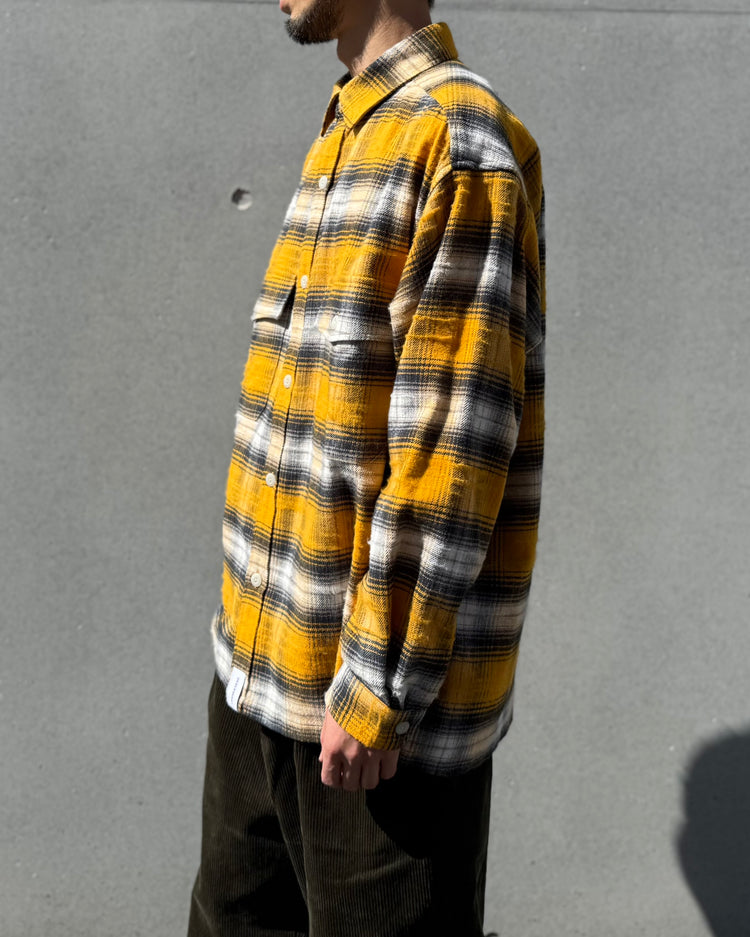 DESCENDANT / VANNING PLAID LS SHIRT / YELLOW / 252TQDS-SHM04