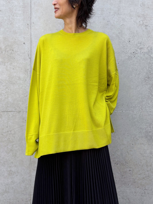 ENFÖLD / BOX WIDE PULLOVER / Lime / 300JA270-0211