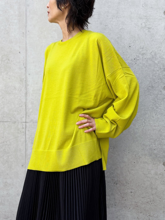 ENFÖLD / BOX WIDE PULLOVER / Lime / 300JA270-0211