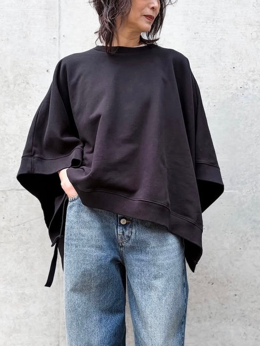 MM⑥  Maison Margiela / ポンチョスウェットプルオーバー / Black / 261188F096001