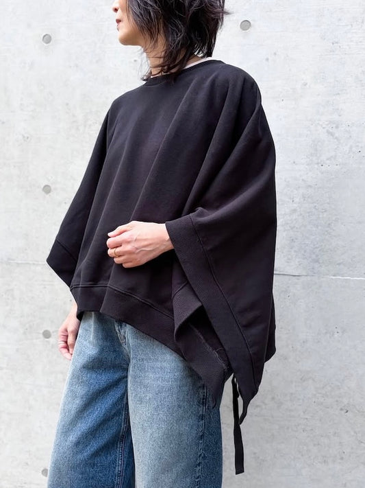 MM⑥  Maison Margiela / ポンチョスウェットプルオーバー / Black / 261188F096001