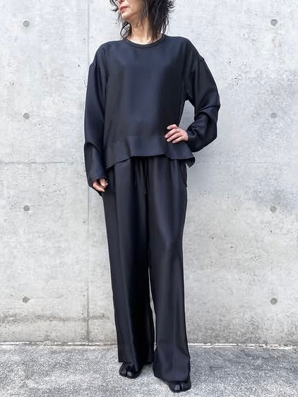 BLAMINK / インティメイト シルク プルオーバー / BLACK / 7939-299-0001