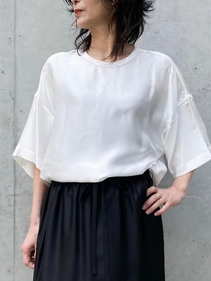 BLAMINK / インティメイト シルク ショートスリーブ / WHITE / 7939-230-0004