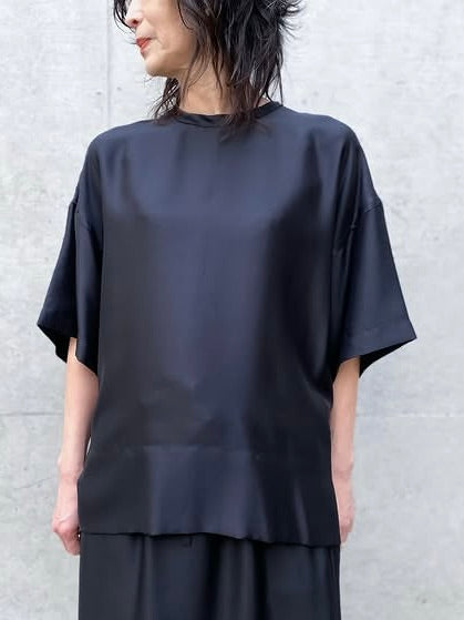 BLAMINK / インティメイト シルク ショートスリーブ / BLACK / 7939-230-0004