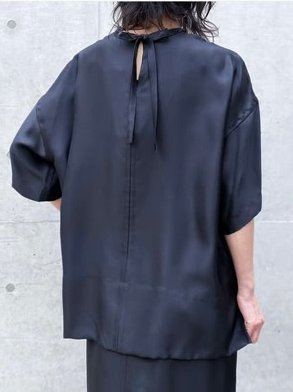 BLAMINK / インティメイト シルク ショートスリーブ / BLACK / 7939-230-0004