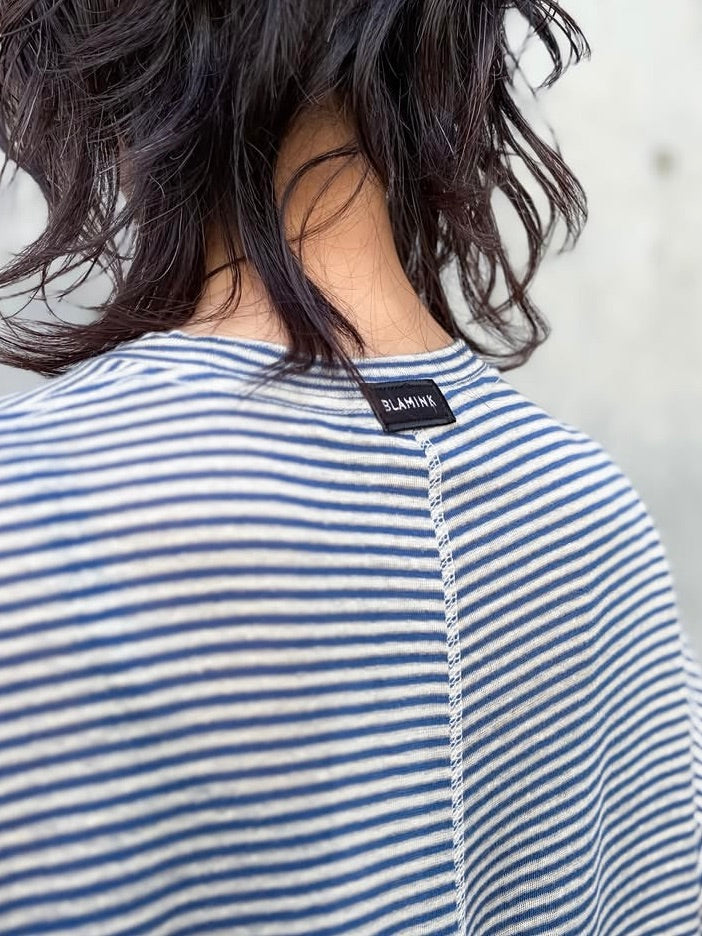 BLAMINK / RESORT マルチボーダーロングスリーブ / ROYAL / 7912-200-0004