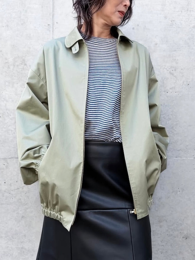 BLAMINK / RESORT コットンジップブルゾン / OLIVE / 7925-200-0014