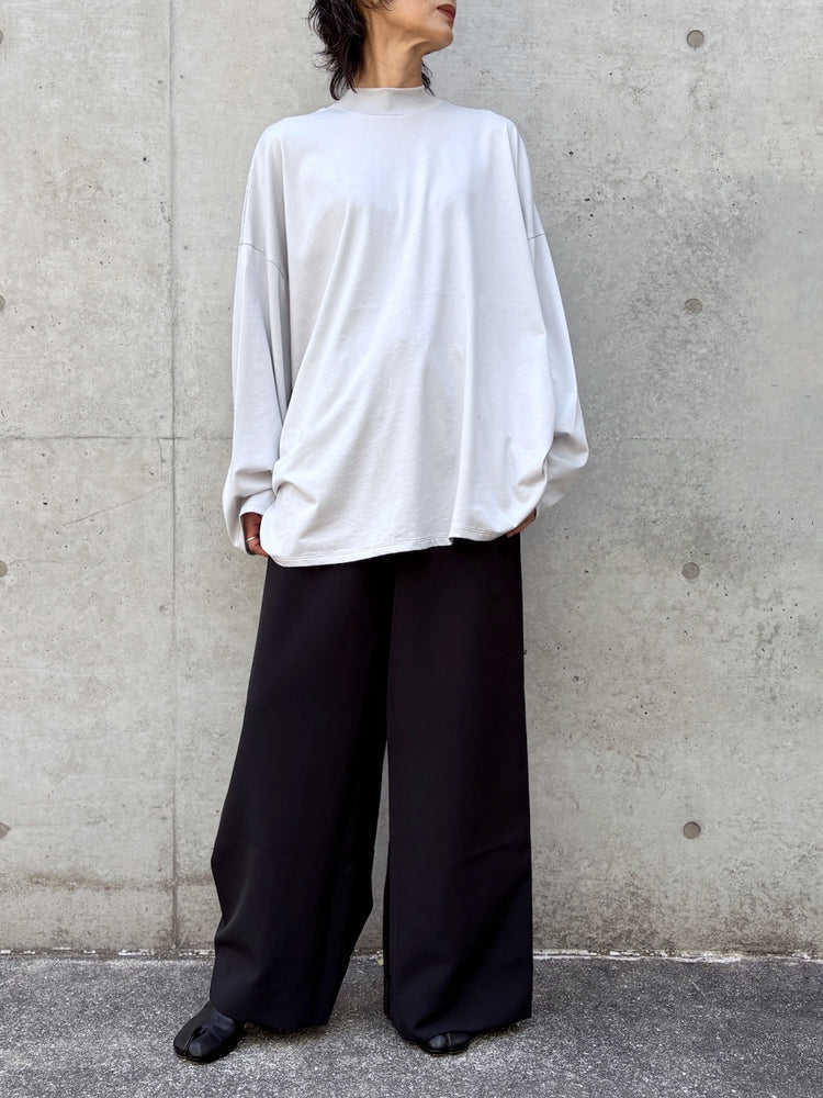 ENFÖLD / HIGH-NECK BOX LONG-SLEEVE T-SHIRT / L.Gray / 300JA280-0431