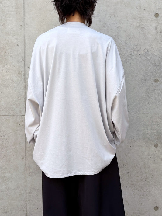 ENFÖLD / HIGH-NECK BOX LONG-SLEEVE T-SHIRT / L.Gray / 300JA280-0431