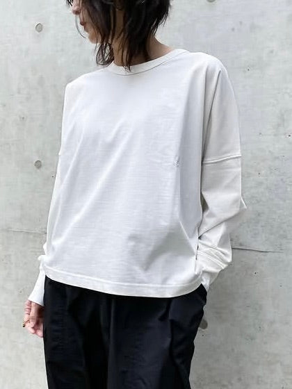 STUDIO NICHOLSON / LOOP LONG SLEEVE T-SHIRT  / OPTIC WHITE