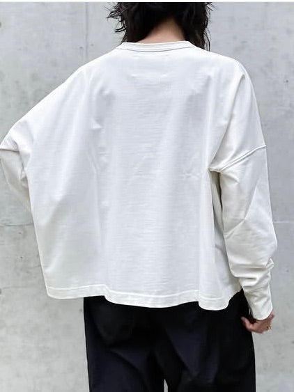 STUDIO NICHOLSON / LOOP LONG SLEEVE T-SHIRT  / OPTIC WHITE