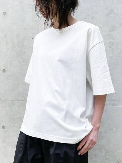 STUDIO NICHOLSON / SHORT SLEEVE T-SHIRT  / OPTIC WHITE
