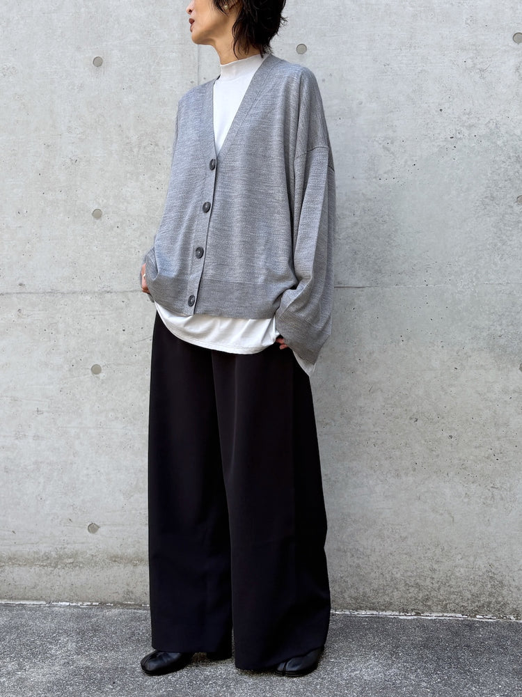 ENFÖLD / V-NECK BOX CARDIGAN / Top Gray / 300JA270-0421