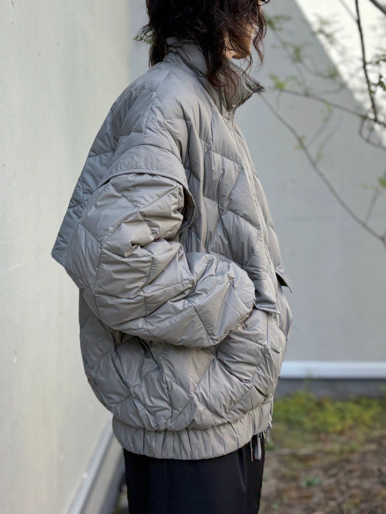08sircus×TAION / down detachable short blouson reversible / moss gray / S25AW-OT05