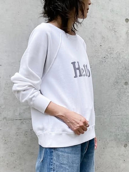 MADISONBLUE / HELLO SWEAT L/S URAKE DYED / WHITE / MB251-7701
