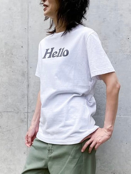 MADISONBLUE / HELLO CREW NECK TEE / WHITE / MB000-7001