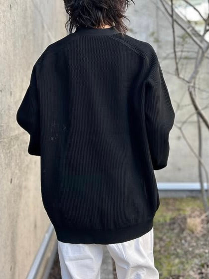 MADISONBLUE / BIG KNIT V CD MESH / BLACK / MB251-8703
