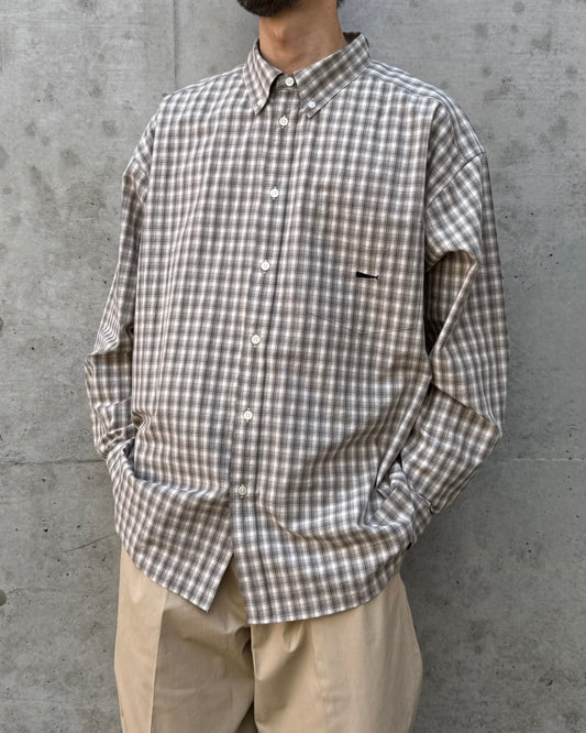 DESCENDANT / KENNEDY’S PLAID LS SHIRT / BEIGE / 261TQDS-SHM01