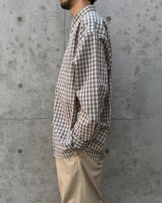 DESCENDANT / KENNEDY’S PLAID LS SHIRT / BEIGE / 261TQDS-SHM01