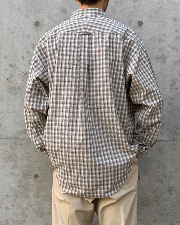 DESCENDANT / KENNEDY’S PLAID LS SHIRT / BEIGE / 261TQDS-SHM01