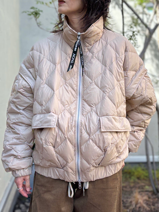 08sircus×TAION / down detachable short blouson reversible / beije / S25AW-OT05