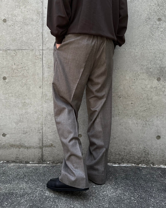 AURALEE / SUPER LIGHT WOOL TWO-TUCK SLACKS / TOP BROWN / A26AP03OS