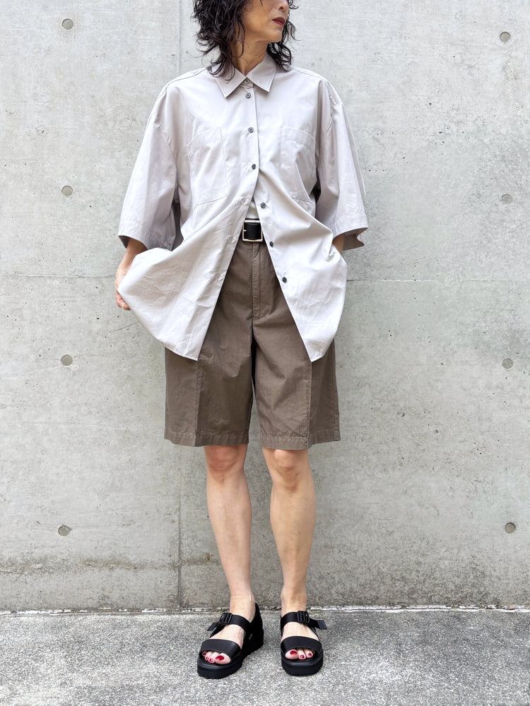 CLANE / HALF SLEEVE HUGE SHIRTS / GRAY / 10122-4233